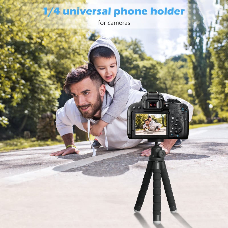 Ubeesize Phone Tripod, Portable and Flexible Tripods with Wireless Remote and Clip, Cell Phone Tripode Stand for Video Recording - Image 3